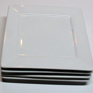 Set of 4.  Luncheon Plates Square 8 inch